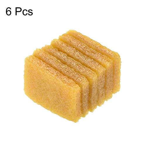 Patikil 50X35X10Mm Residue Eraser Rubber Cement Eraser, 6 Pack Rectangle Adhesive Remover Cleaning Tool For Paper Craft Sanding Belt Discs Skateboard, Yellow #TOP2