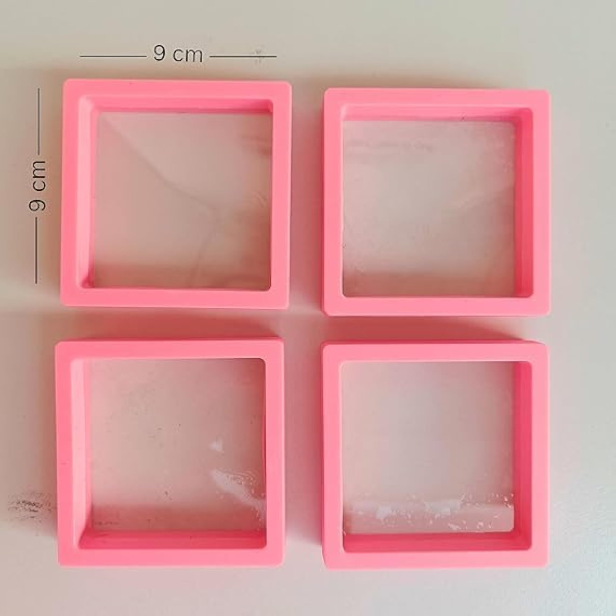 Set of 4 Floating Jewellery Storage Boxes in Premium Pink