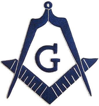 Master Mason with Sequined All Seeing Eye Masonic Apron - [Blue & White]