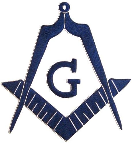 Master Mason with Sequined All Seeing Eye Masonic Apron - [Blue & White]