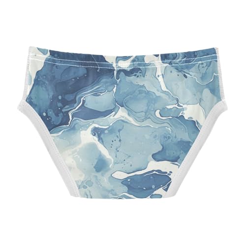 KLL Dark Blue Marble Toddler Boys Pure Cotton Boxer Briefs Cute Undies2