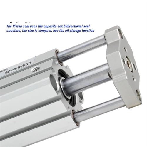 Vérin pneumatique CQMB25 alésage 25mm avec course 40mm et tige guidage - 4