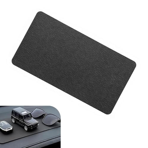 wipcowi Car Dashboard Non Slip Mat, Anti-slide Multifunctional Storage Mat for Phones Keys Sunglasses Coins, Washable High-temperature Resistant Sticky Pad, for Most Vehicles (Black)