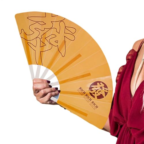 Lunaobrik Seven - Ventilador plegable pequeño para niños, herramienta de refrigeración con palabras inspiradoras para viajes, área de trabajo, escuela, hogar y actividades al aire libre