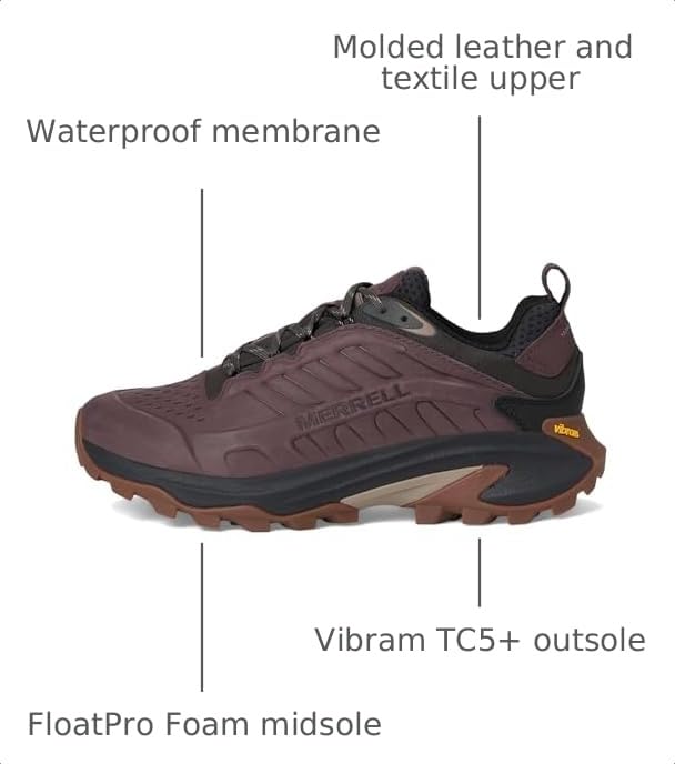 Image of Merrell Mens Moab Speed 2 Leather Waterproof | Hiking Shoes