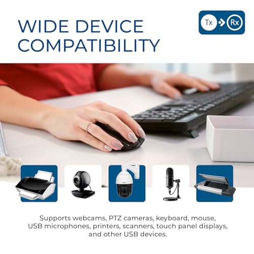 Image of OREI 4K HDBaseT 3.0 USB-C KVM Extender - 230ft Over Cat6a /7, 18Gbps, HDR, USB 2.0, RS-232, PoC