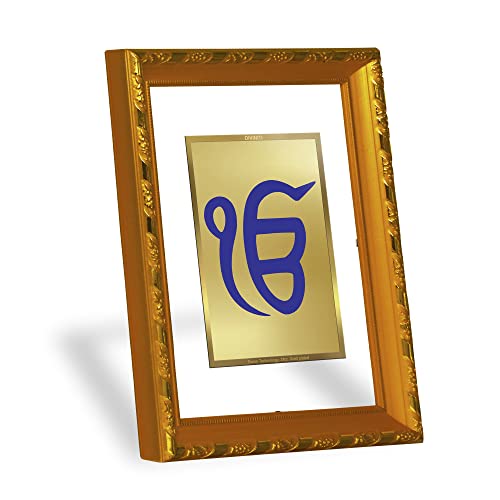 Image of Diviniti Ek Omkar Gold Plated Wall Photo Frame, Table Decor| DG Frame 103 Size 2 and 24K Gold Plated Foil| Religious Photo Frame Idol For Pooja, Gifts Items (21.5 CM X 17.5 CM)