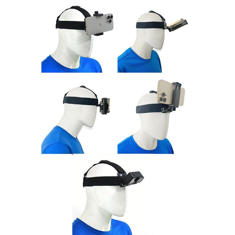 Image of First Person View Head Mount Phone Holder (4-7 inch) | Hands-Free POV Shooting for iPhone, Samsung, GoPro, Insta360, DJI Action | Vlogging, Cycling, Skiing