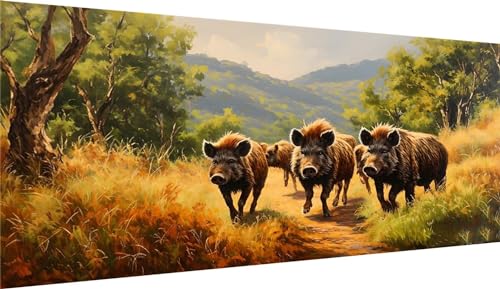Diamond Painting Grand Format 80x160cm - Kit Complet 5D Sanglier WE-1105