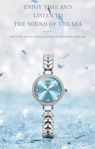Image of OLEVS Diamond Watch for Women Luxury Dress Rose Gold Bracelet Casual Elegant Waterproof Date Ladies Quartz Wrist Watches