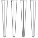 Price comparison product image [HLC] 4 x Hairpin Table Legs  Superior Double Weld Steel Construction With Screws, Build Guide & Protector Feet Worth £8 Included!  10mm Steel [28"/71cm,Raw]