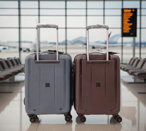 Image of Aristocrat Chromium Cabin 55 Cm(Small) 8 Wheels Trolley Bags for Travel Hard Case Luggage, Lightweight Bag with Combination Lock & Robust Trolley with 5 Years Warranty (Brown)