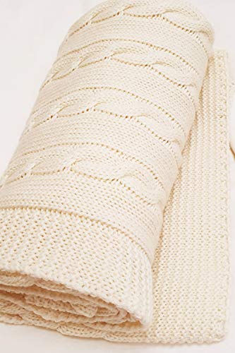 Wallaboo WBN.0515.4909 Noa - Manta para bebé (100% lana virgen de merino, agradable al tacto, cálida y de alta calidad), color beige