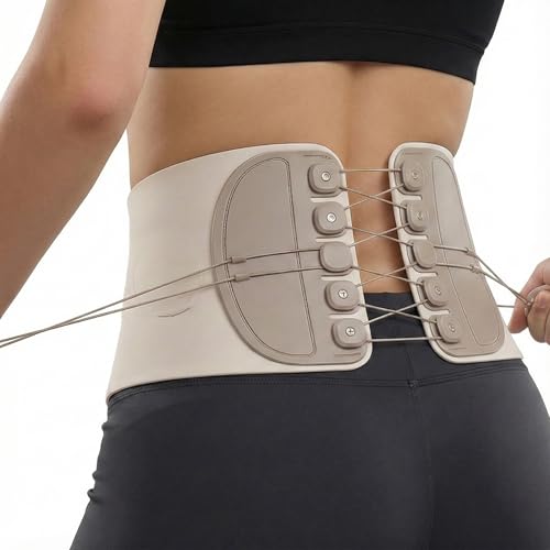 SUPMASS Adjustable Lumbar Support Back Brace with Dual Pulley System Posture and Spine Support Pelvic & Hip Support Lower Back Belt for Daily Support Sitting Standing Work & Light Lifting Unisex28-48