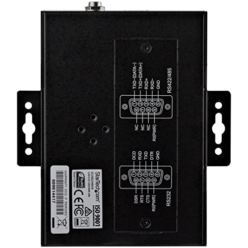 Image of StarTech 4-Port Serial Hub USB to RS232 /RS485 /RS422 Adapter (ICUSB234854I) | Industrial USB 2.0 to DB9 Serial Converter Hub, Din Rail Mountable Metal Serial Hub, IP30 Rated, 15kV ESD Protection