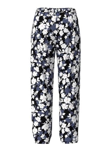 Image of FLYCURVY Plus Size Women Pajama Pants Soft Long Sleep Lounge Pants Drawstring Star Floral Printed with Pocket L-5XL