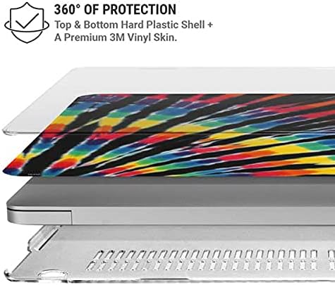 Skinit Case + Skin Compatible with MacBook Pro 15in (2016-19) - Liquid Blue Tie Dye - Rainbow Design