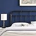 Modway Alessia Modern Farmhouse Metal Queen Headboard in Black