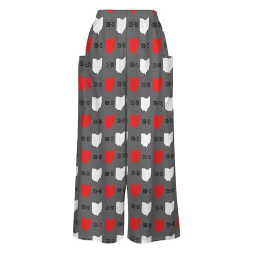 Womens Wide Leg Pant Casual Lounge Pants Lightweight High Waisted Palazzo Pants for Daily Workout Home, S-5XL4