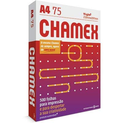 Chamex - Papel Sulfite, A4, 75g, 500 folhas 1 41me+LkvMNL