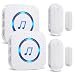 Wireless Door Open Chime Entry Alert Door Entry Alarm for Business Home Store 52 Ringtones 4 Volume Level 2 Receiver 2 Magnetic Window Sensor