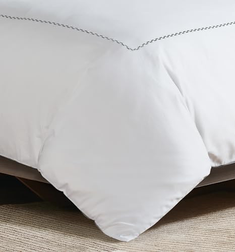 Majestic Giftware Madison Linen 8 Pcs Twin Size Bedding Set (BL53-T) | Normandy - Gray 400 TC Cotton Sateen Durable & Eashable | 2 Fitted Sheets, 2 Duvets, 4 Pillowcases - Noble Collection