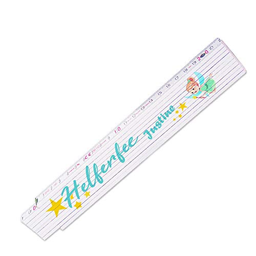 Zollstock mit Namen Justine und Motiv - Helferfee Justine - für Frauen | Metermaß | Glieder-Maßstab mit Namen bedruckt | Viele Namen zur Auswahl für 7,99 EUR bei amazon.de Bild: Zollstock mit Namen Justine und Motiv - Helferfee Justine - für Frauen | Metermaß | Glieder-Maßstab mit Namen bedruckt | Viele Namen zur Auswahl für 7,99 EUR bei amazon.de