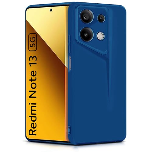 Image of WOW IMAGINE Slim Back Cover for Xiaomi Mi Redmi Note 13 5G | Blade Series Ultra Thin Case with Lightweight Design | Camera Protection | Soft Matte Silicone Flexible Mobile Case - Blue