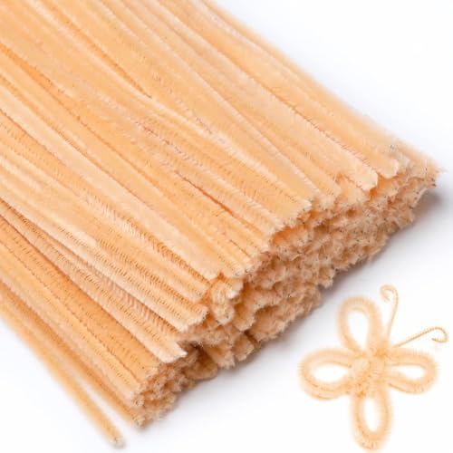 Image of Pipe Cleaner 100pcs for Hobby Craft, Scrapbooking, DIY (Pastel Brown) | Flower Making, Kids Craft Supplies, School Projects, Home & Party Decor
