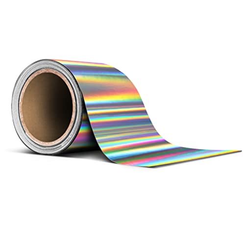 VViViD Silver Holographic Lazer Chrome Air-Release Adhesive Vinyl Tape Roll (2 Inch x 20ft)