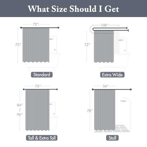 Image of Madison Park Amherst Bathroom Shower Curtain Faux Silk Pieced Striped Modern Microfiber Bath Curtains, 72x84 Inches, Navy