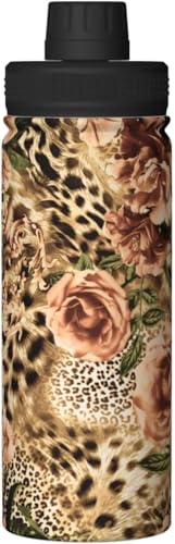 ヒョウ柄 豹柄 (3) アニメ 水筒 真空断熱 保温 保冷 スポーツボトル 人気 ステンレスボトル スポーツ飲料対応 漏れない 直飲み530ml 男の子 女の子 おしゃれ 大人 子供 グッズ キャラクター 雑貨 プレゼント ci90