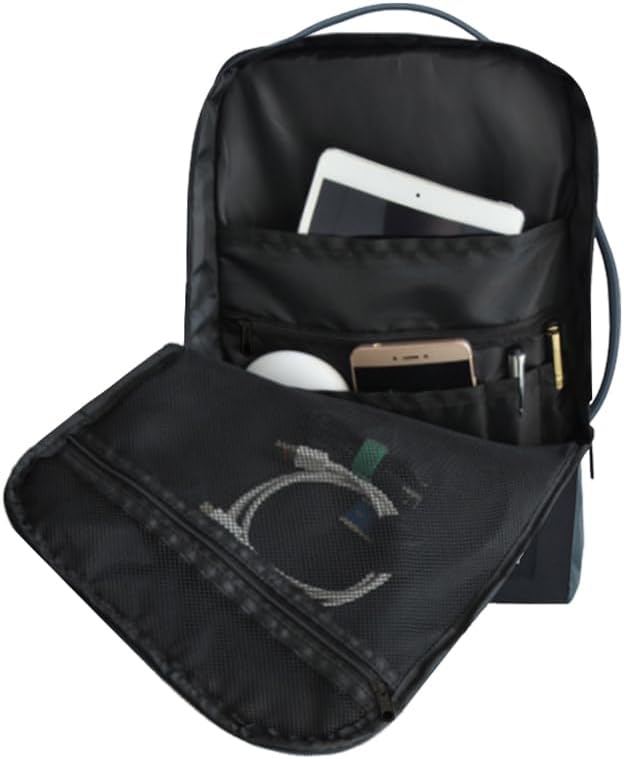 Bellanca WestJet and Air Canada Personal Item Under Seat Backpack 16x6x13 13x6x17 bag Flair Airlines (Blue, 16x12x4/6In) - Image 5