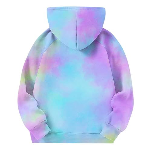 Hoodies for Unisex Boys Girls Tie Dye Cute Fleece Hooded Sweatshirt Casual Long Sleeve Pullovers Tops with Pocket4