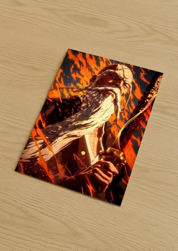 Image of NIJUKA Anime Printed A4 Size Metal sheet Poster For Home And Room Decoration | For Anime Art Fans Boys And Girls (Master Of Fully Power Full Bankai)
