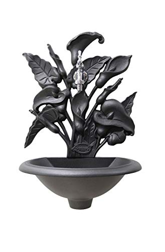 FONDERIA BONGIOVANNI | Fontaine Murale | Fontaine d'exterieur | Model Calla | avec Robinet | en Laiton Chromèe | pour Jardin | Maison