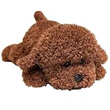 KUKUShining Caniche De Peluche, Adorable Animal Muñeco De Perro Almohada Esponjosa Abrazar Juguete De Peluche Cachorro Regalo For Niños Novias(Coffee,33cm/12.9in)