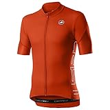 castelli Herren ENTRATA V Jersey T-Shirt, Fiery red, M