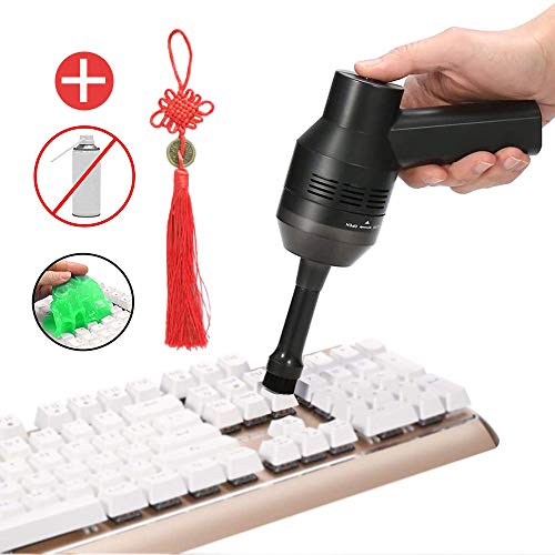 XHIF Keyboard Cleaner USB Cordless Vacuum Cleaner, Powerful Rechargeable Mini Computer Cleaner Vacuum