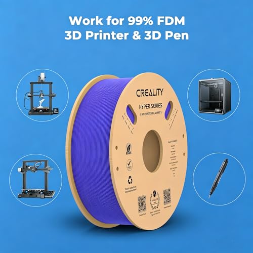 Image of Creality Hyper PLA Filament 1.75mm 1KG(2.2lbs), High Speed PLA 30-600mm /s Rapid 3D Printer Filament, Dimensional Accuracy + /-0.02mm, Fit Most FDM 3D Printers, Red