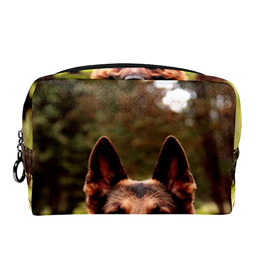 Bolsa de Maquillaje compacta Neceser de Viaje portátil para Bolsas de cosméticos,Perro Pastor alemán Cover