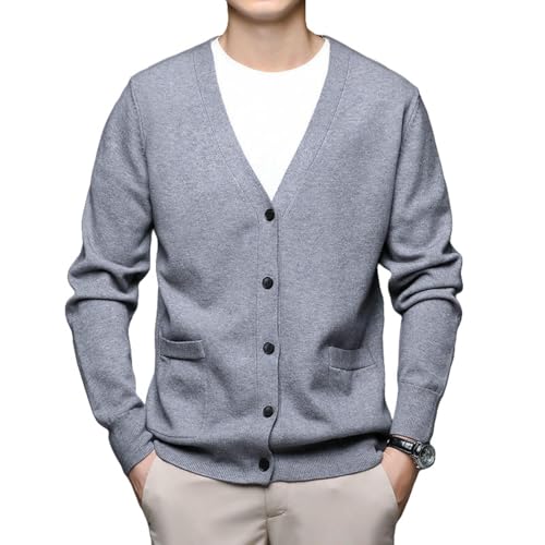 Cardigan tricoté homme style coréen slim fit à simple boutonnage