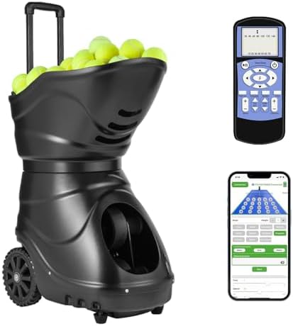 Tennis Ball Machine Advanced Smart Programming- High Capacity wit...