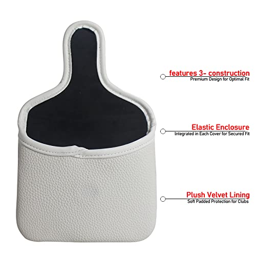 Mallet Putter Cover, Golf Club Head Covers With Leather Stripes Magnetic Closure Odyssey Putter For Scotty Cameron Golf Builder (Elegant White) #TOP5