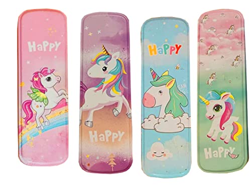 Image of Neel Unicorn Theme Return Gift Set for Girls Unicorn Metal Geometry Box for Girls Kids, Scale Ruler, Machenical Pencil with Lead & Designer Eraser Party Favour Gift Birthday Gift Sets (8 Set)