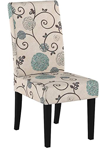 Christopher Knight Home Pertica Fabric Dining Chairs, 2-Pcs Set, White And Blue Floral