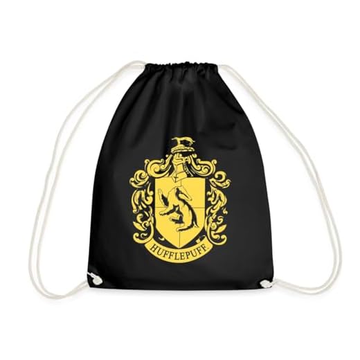Harry Potter Hufflepuff Wappen Turnbeutel, Schwarz