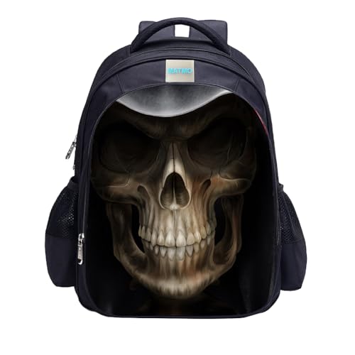MATMO Mochila infantil de desenho animado de Halloween para meninos, mochila escolar
