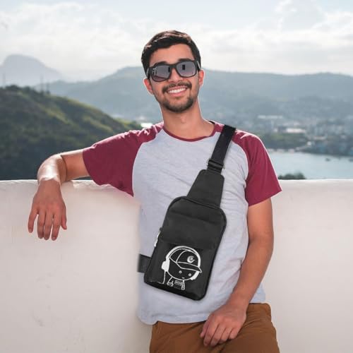 Image of GUSTAVE Sling Bag for Men And Women, Small Crossbody Bags for Men Oxford Cloth Waterproof Lightweight Side Bag Shoulder Bag Men for Outdoors Traveling Casual