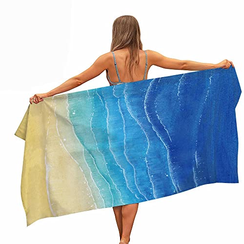 JXSMYT Handtücher,mikrofaser Strandtuch Groß Mit Motiv Badetuch Weich Stranddecke Ultraleicht Handtuch Saugfähig Schnelltrocknend (KUL01,100x200cm) Cover